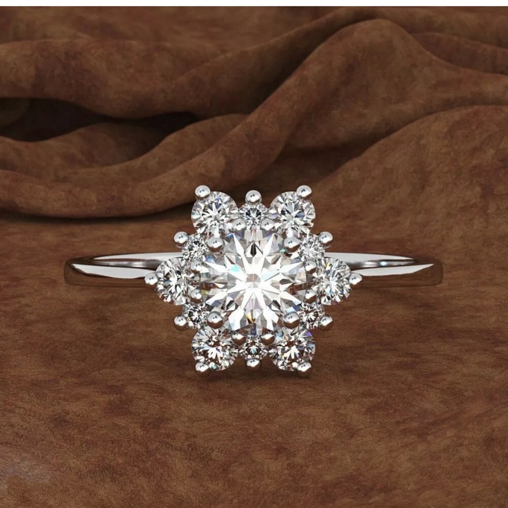 Pretty 925 Silver Wedding Rings White Sapphire - Picture 1 of 3